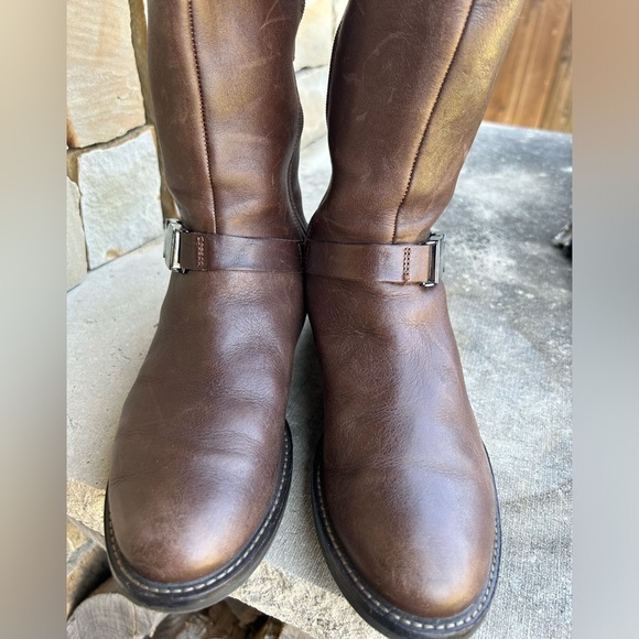 Ecco Sartorell 25 women’s knee high riding cocoa brown boots Sz-37(6.5) K - Picture 6 of 13